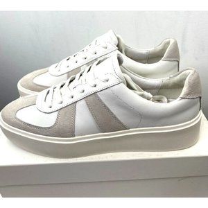 MNML Mens Gat Sneaker White Italian Leather Nubuck Size 12